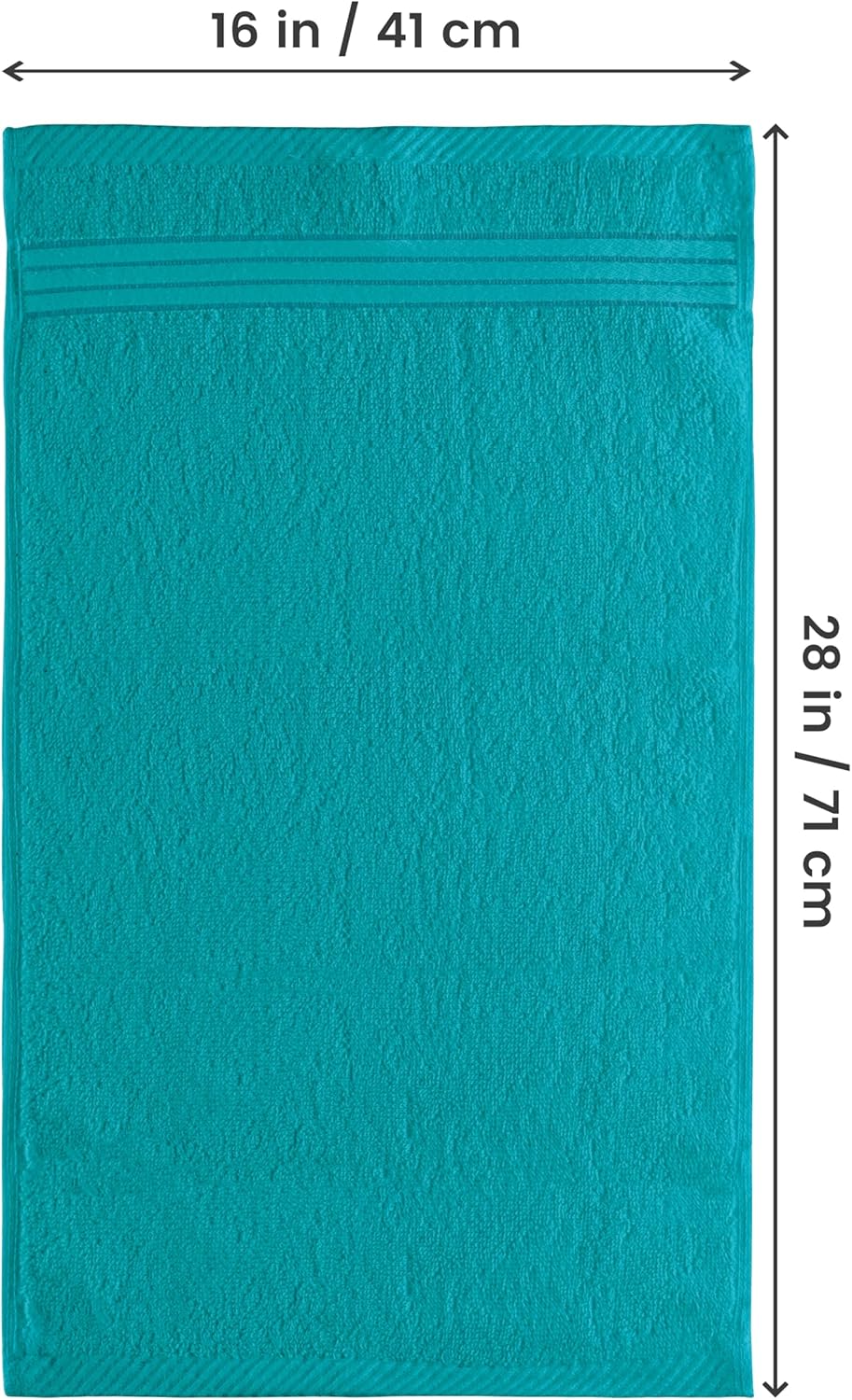 Utopia Towels 6 Piece Premium Hand Towels Set, (16 x 28 inches) 100% Ring Spun Cotton, Lightweight and Highly Absorbent Towels for Bathroom, Travel, Camp, Hotel, and Spa (Turquoise)
